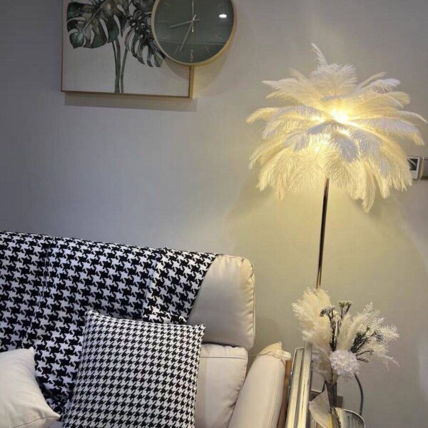 Art Deco LED Stehleuchte Metall Weiß Wohnzimmer - Image 2