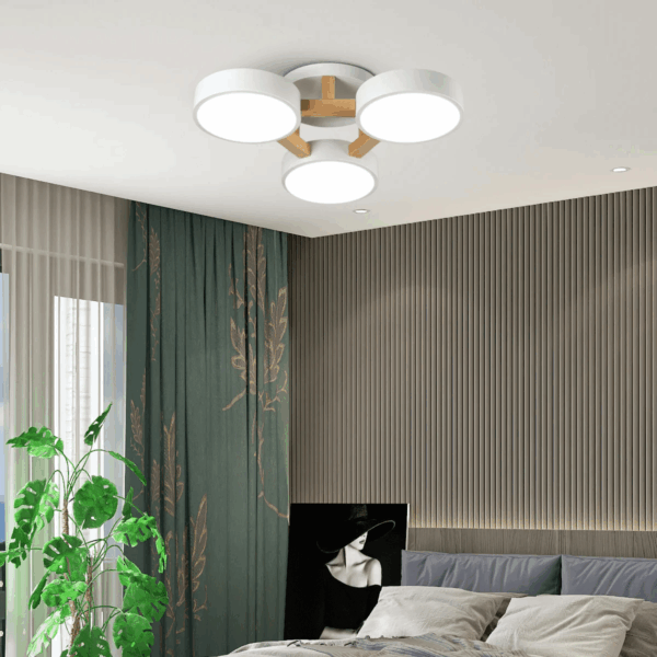 Minimalistische Deckenleuchte LED Rund Metall Wohn/Schlafzimmer - Image 2