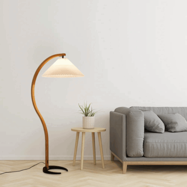 Modern LED Stehlampe Metall Beige/Kaffee Schlafzimmer - Image 2