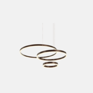 Moderne Pendelleuchte LED Ring Schwarz/Gold/Kaffee Metall Wohn/Esszimmer