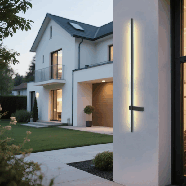 Minimalistische Außenwandleuchte LED Metall Schwarz Garten/Balkon - Image 2