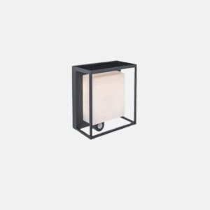 Industrial Außenwandleuchte LED Sensor Solar Acryl Schwarz Hof
